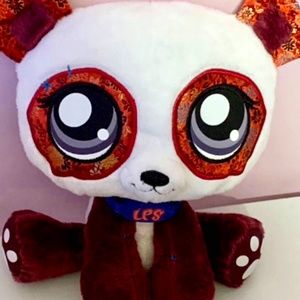 HTF Littlest Pet Shop VIP Panda Bear Plush 9”  Stuffed Animal Year 2007